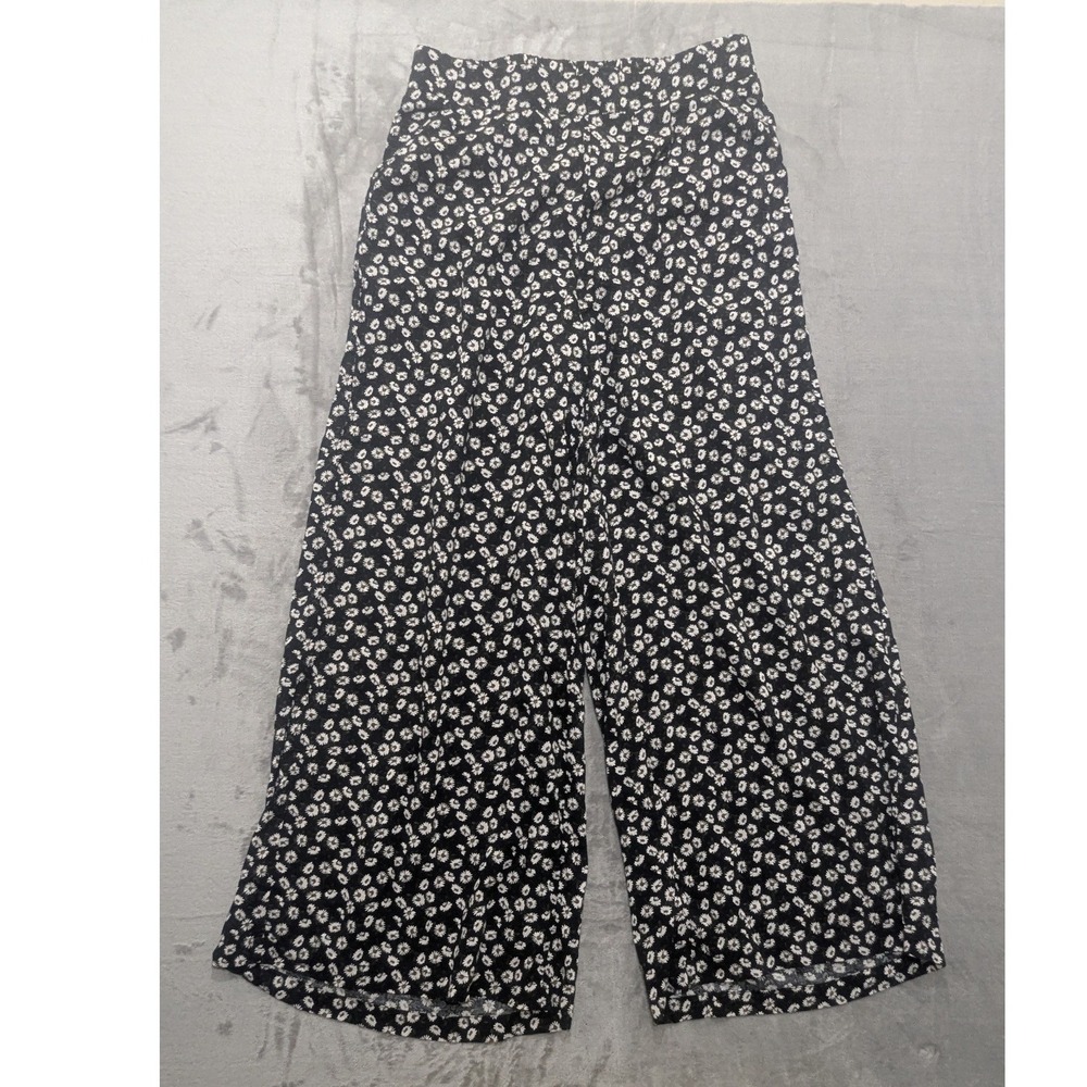 Torrid Daisy Floral Wide Leg Palazzo Pull On Pants  Womens XL Black Flowy Comfy